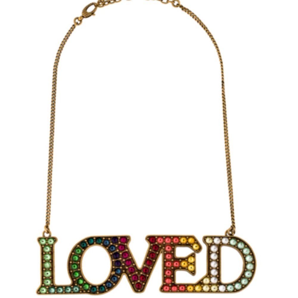 GUCCI Loved Multicolor Crystal Necklace